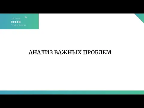 АНАЛИЗ ВАЖНЫХ ПРОБЛЕМ