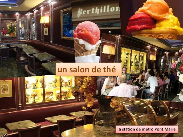 un salon de thé la station de métro Pont Marie