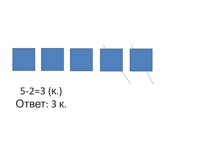 5-2=3 (к.) Ответ: 3 к.