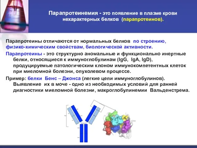 Парапротеинемия - это появление в плазме крови нехарактерных белков (парапротеинов). Парапротеины