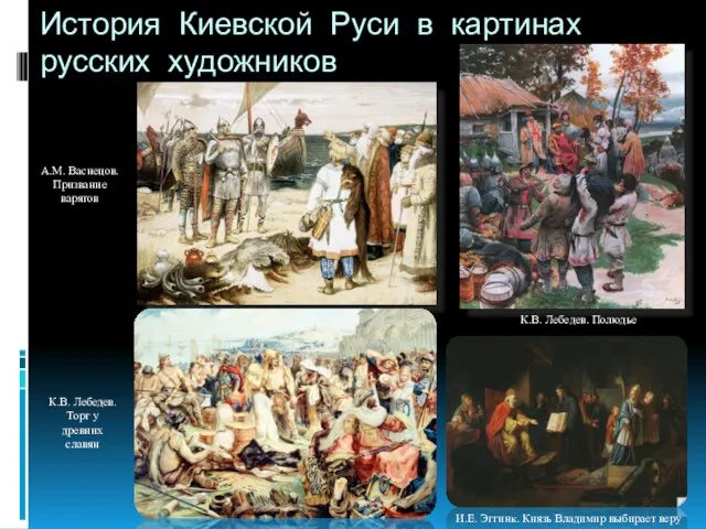 История Киевской Руси в картинах русских художников А.М. Васнецов. Призвание варягов