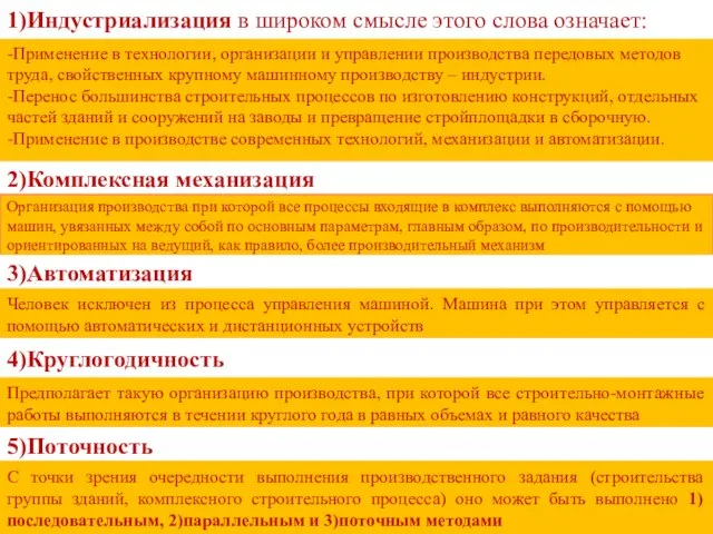 1)Индустриализация в широком смысле этого слова означает: -Применение в технологии, организации