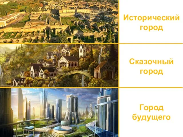 Исторический город Сказочный город Город будущего