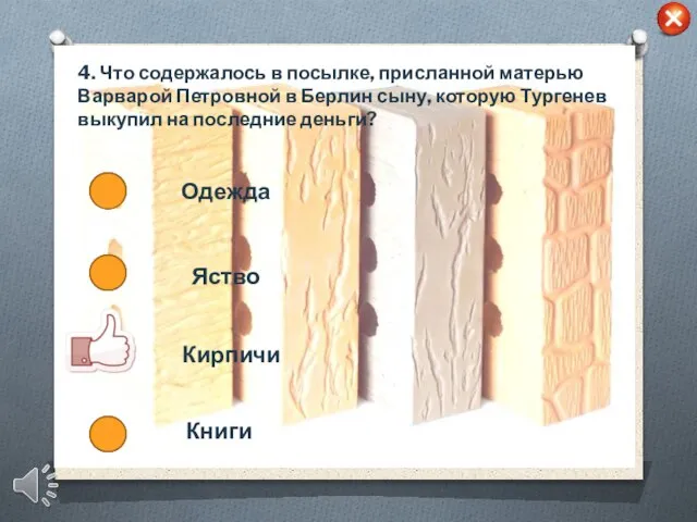 4. Что содержалось в посылке, присланной матерью Варварой Петровной в Берлин