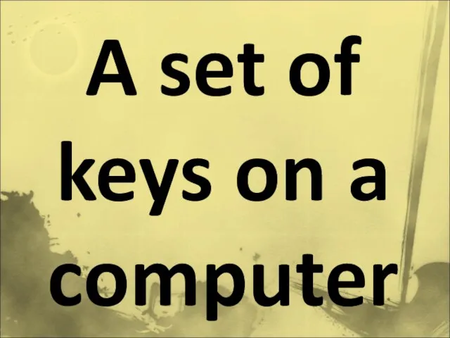 A set of keys on a computer