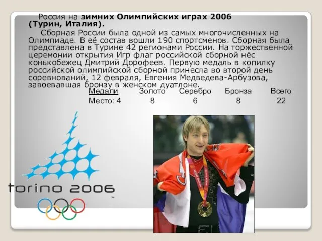 Россия на зимних Олимпийских играх 2006 (Турин, Италия). Сборная России была