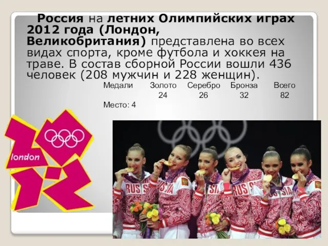 Россия на летних Олимпийских играх 2012 года (Лондон, Великобритания) представлена во