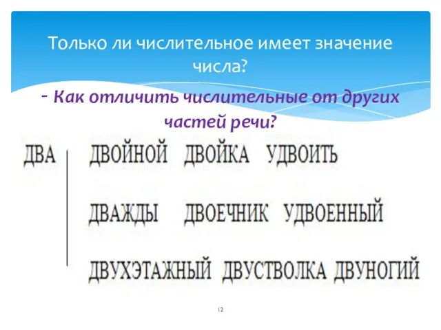 Только ли числительное имеет значение числа? - Как отличить числительные от других частей речи?