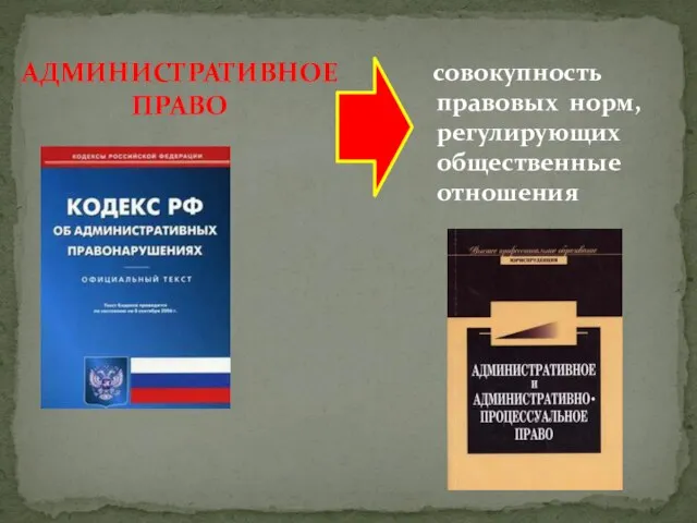 совокупность правовых норм, регулирующих общественные отношения АДМИНИСТРАТИВНОЕ ПРАВО