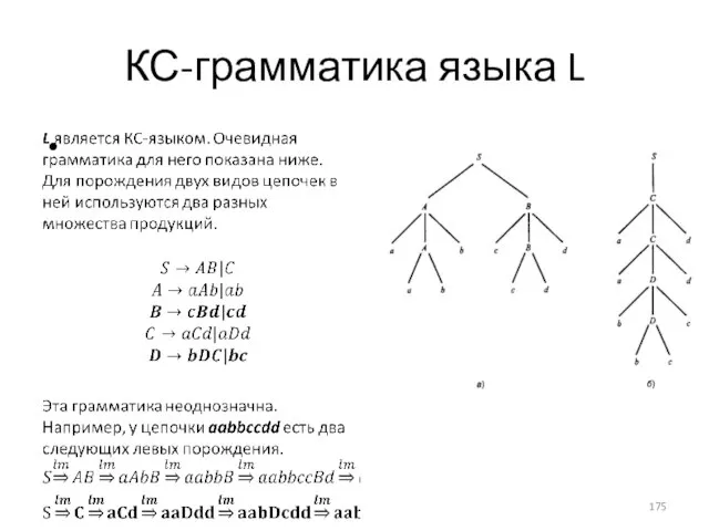 КС-грамматика языка L