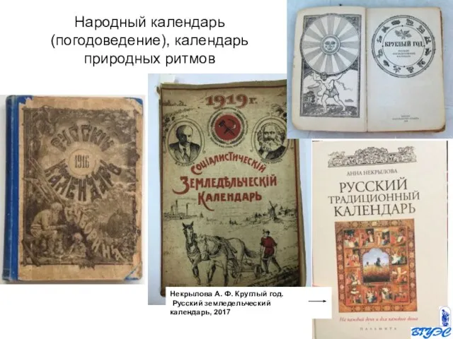 Народный календарь (погодоведение), календарь природных ритмов Некрылова А. Ф. Круглый год. Русский земледельческий календарь, 2017