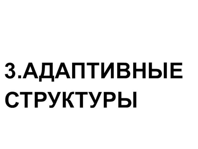 3.АДАПТИВНЫЕ СТРУКТУРЫ