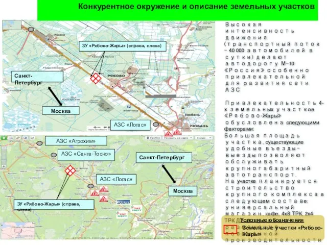 Высокая интенсивность движения (транспортный поток – 40 000 автомобилей в сутки)