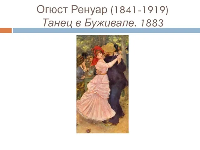 Огюст Ренуар (1841-1919) Танец в Буживале. 1883