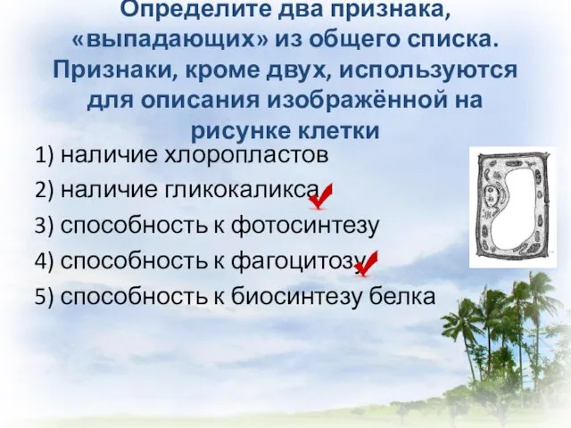 Определите два признака, «выпадающих» из общего списка. Признаки, кроме двух, используются