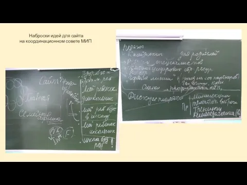 Наброски идей для сайта на координационном совете МИП