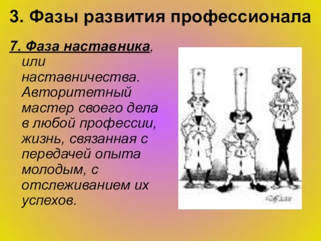 3. Фазы развития профессионала 7. Фаза наставника, или наставничества. Авторитетный мастер