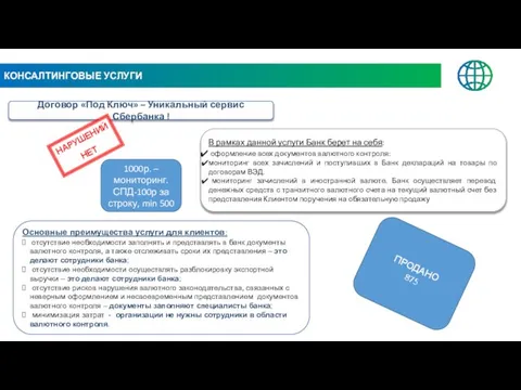 КОНСАЛТИНГОВЫЕ УСЛУГИ Договор «Под Ключ» – Уникальный сервис Сбербанка ! В