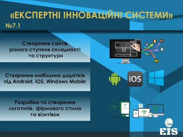 «ЕКСПЕРТНІ ІННОВАЦІЙНІ СИСТЕМИ» Розробка та створення логотипів, фірмового стилю та візитівок