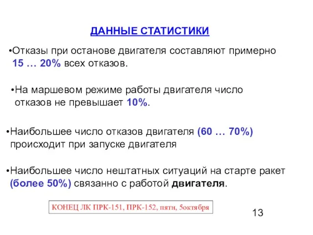 Наибольшее число отказов двигателя (60 … 70%) происходит при запуске двигателя