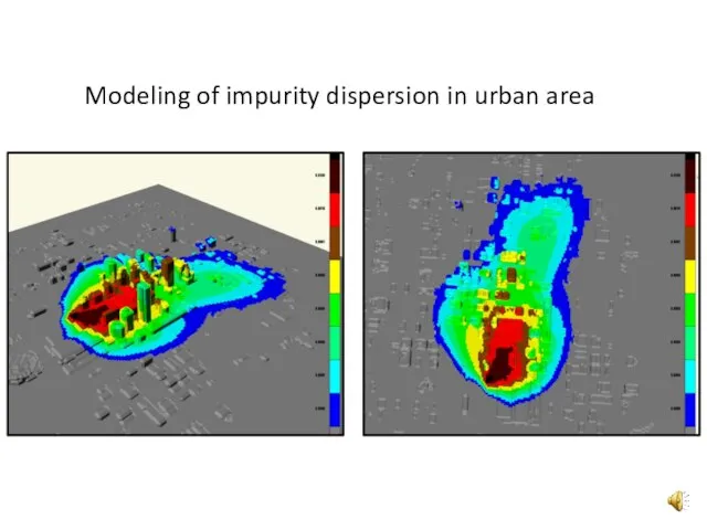 Modeling of impurity dispersion in urban area