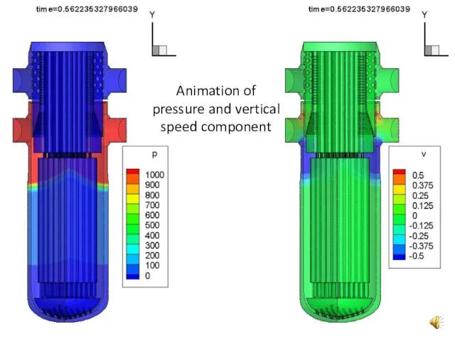 Animation of pressure and vertical speed component