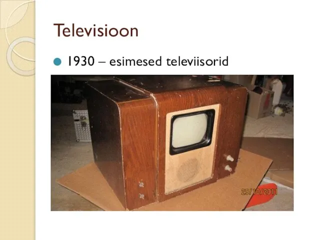 Televisioon 1930 – esimesed televiisorid