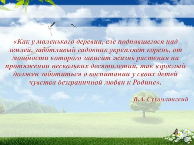 «Как у маленького деревца, еле поднявшегося над землей, заботливый садовник укрепляет