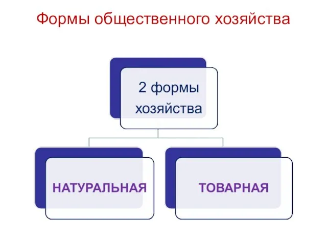 Формы общественного хозяйства