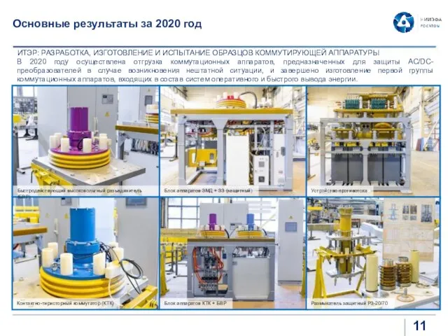 В 2020 году осуществлена отгрузка коммутационных аппаратов, предназначенных для защиты AC/DC-преобразователей