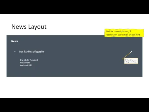News Layout News Das ist die Schlagzeile Das ist der Newstext