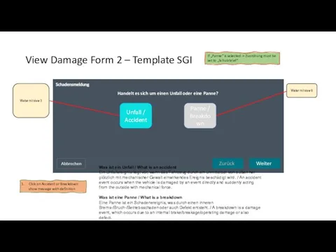 View Damage Form 2 – Template SGI Unfall / Accident Panne