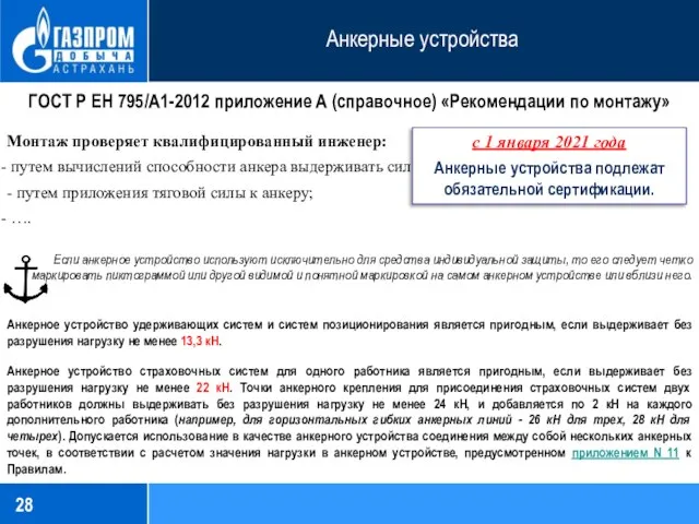 Анкерные устройства Анкерное устройство удерживающих систем и систем позиционирования является пригодным,