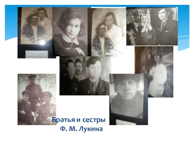 Братья и сестры Ф. М. Лукина