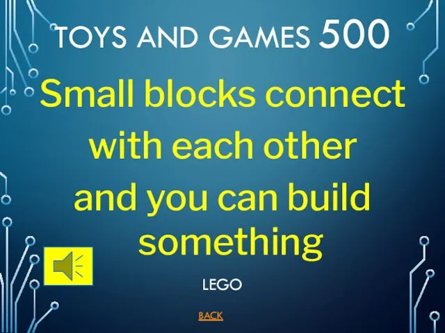 BACK LEGO TOYS AND GAMES 500 Small blocks connect with each