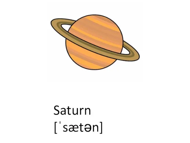 Saturn [ˈsætən]