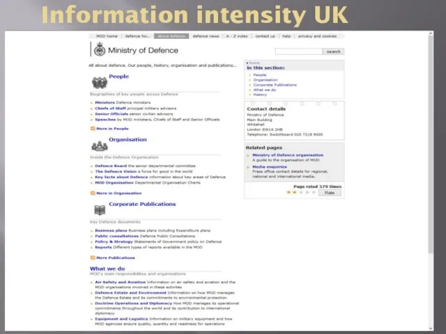 Information intensity UK