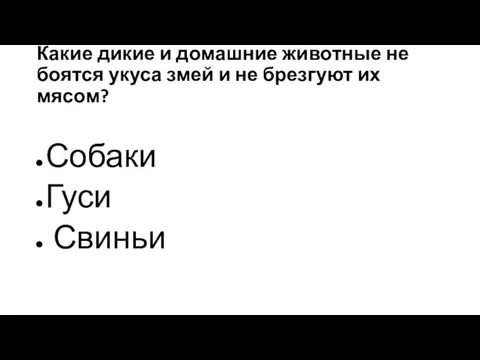 Какие дикие и домашние животные не боятся укуса змей и не