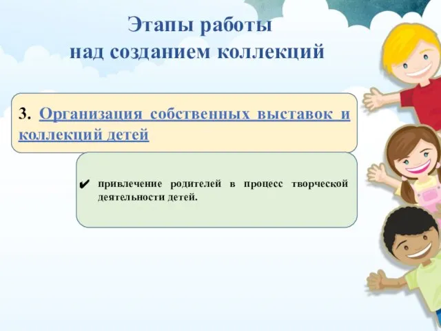 Этапы работы над созданием коллекций 3. Организация собственных выставок и коллекций