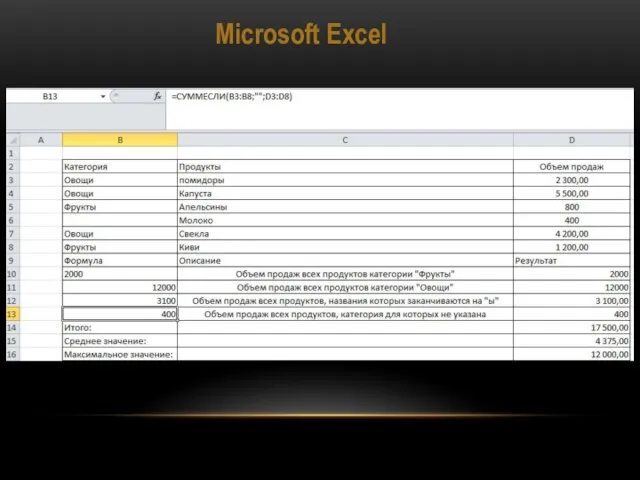 Microsoft Excel