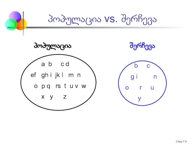 Chap 7- პოპულაცია vs. შერჩევა a b c d ef gh