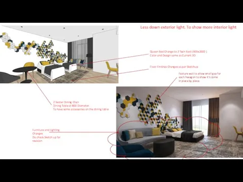 Furniture and Lighting Changes Do check Sketch up for revision 2