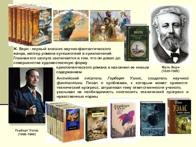 Английский писатель Герберт Уэллс, создатель научной фантастики. Писал о проблемах, к