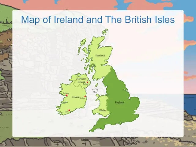 Map of Ireland and The British Isles
