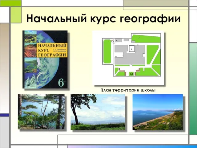 Начальный курс географии План территории школы