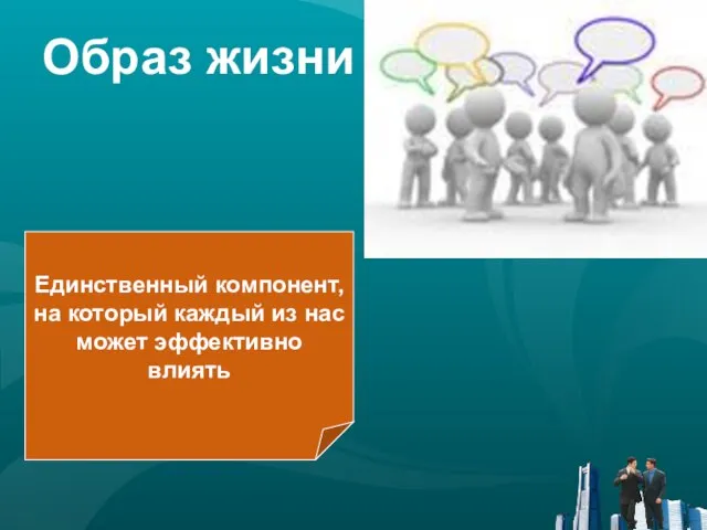 Образ жизни Единственный компонент, на который каждый из нас может эффективно влиять