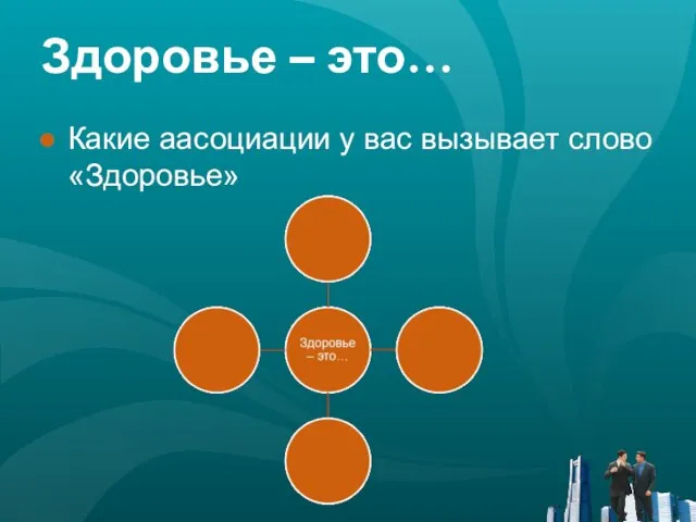 Здоровье – это… Какие аасоциации у вас вызывает слово «Здоровье»