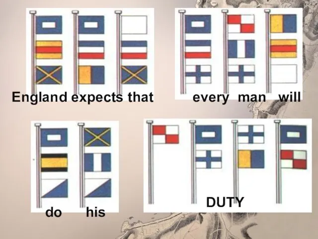 England expects that every man will do his DUTY