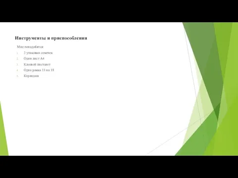 Инструменты и приспособления Мне понадобятся: 2 упаковки семечек Один лист А4