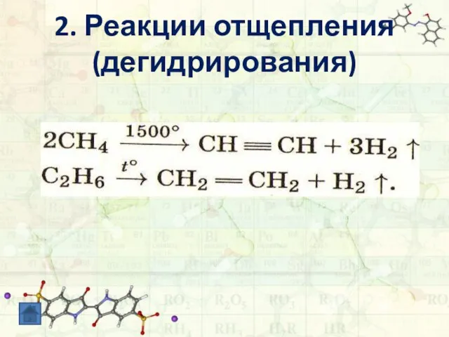 2. Реакции отщепления (дегидрирования)